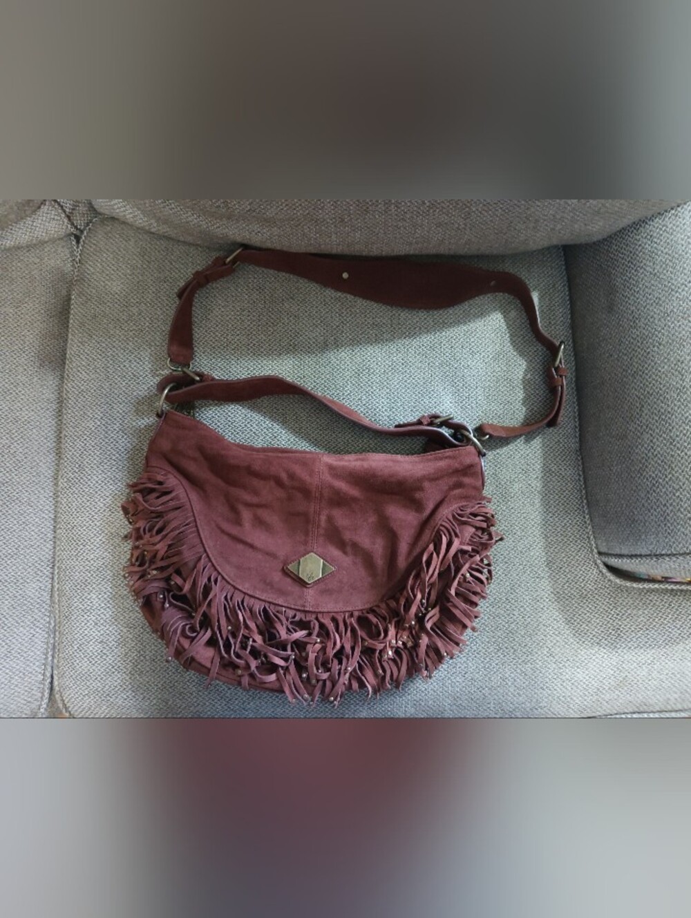 Luxe Rachel Zoe Slouchy Suede Fringe Bag